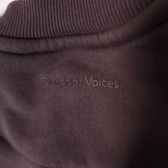Outdoor Voices Organic Cotton Sweatshirt Brown Mens Size 3XL Fleece Pullover - Picture 10 of 15